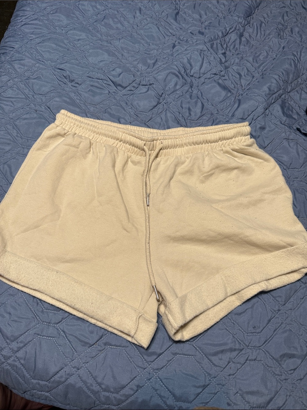Women’s Cozy Fleece Drawstring Shorts - Cream